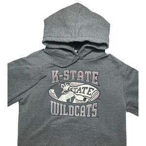 GTM Sportswear Womens Sz S K-State Wildcats Hoodie Gray/Purple Bling Heavy-1453